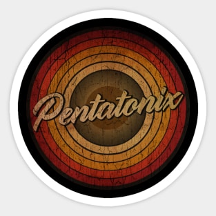 arjunthemaniac,circle retro faded Pentatonix Sticker